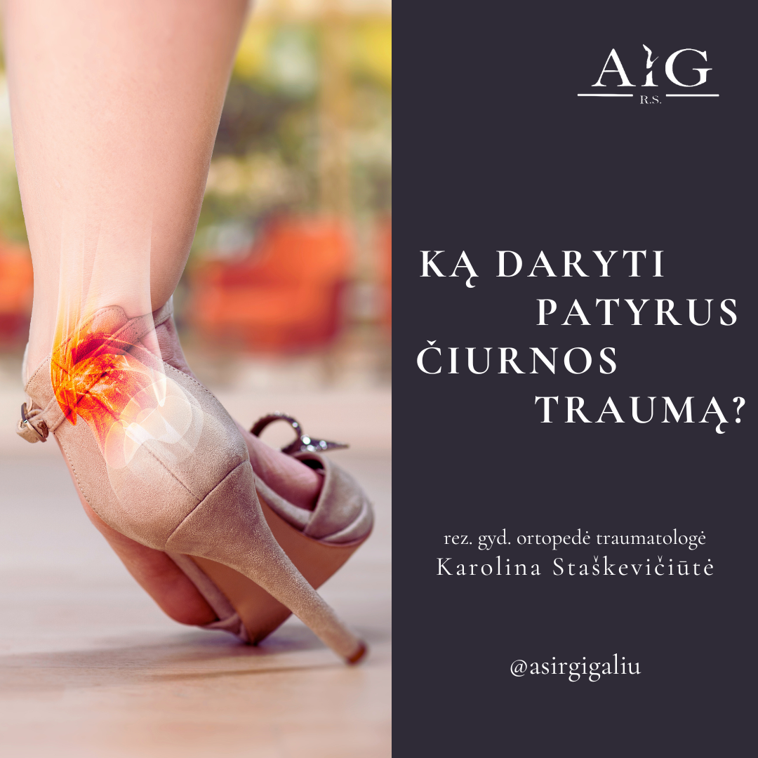 Ką daryti patyrus čiurnos traumą?